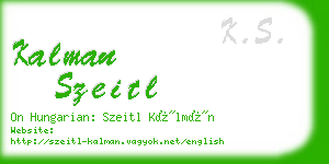 kalman szeitl business card